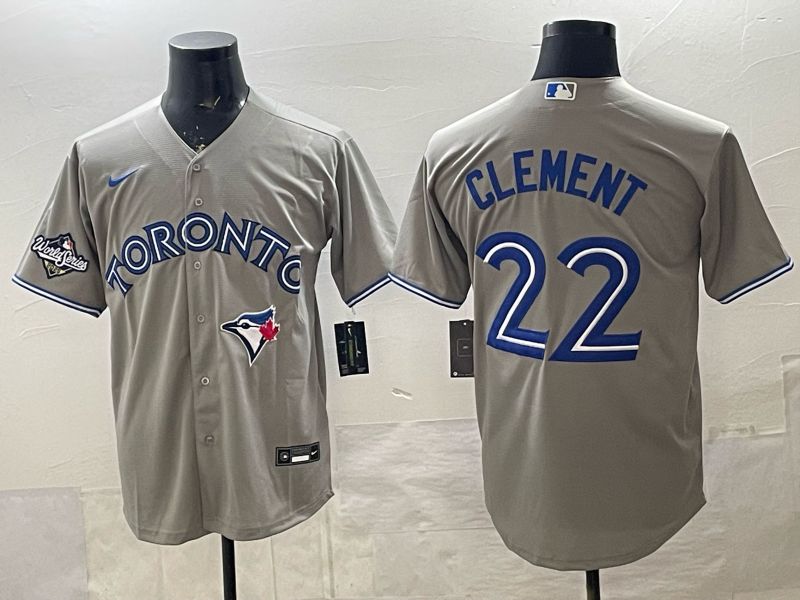 Men Toronto Blue Jays #22 Clement Grey 2026 Nike Game MLB Jersey 003->philadelphia phillies->MLB Jersey